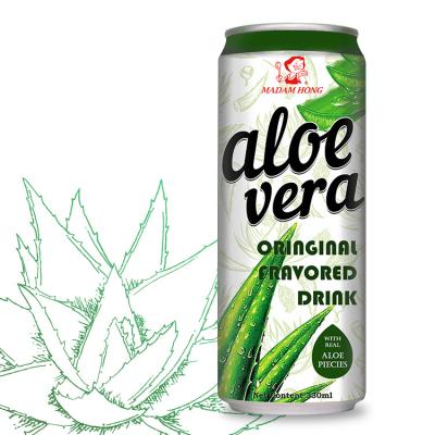 China Lady Hong 330ml Natural Aloe Vera Canned Drink To Taiwan for sale