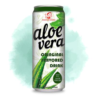 China Normal Taiwan 330ml original white grape aloe vera with pulp canned drink for sale