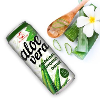 China Natural 330ml White Grape Flavor Aloe Vera Canned Drink To Taiwan for sale