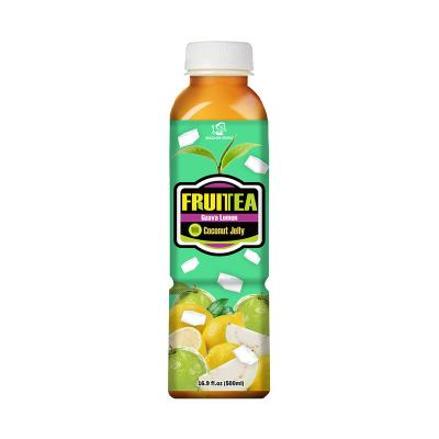 China Taiwan lady hong guava lemon coconut jelly fruit tea drink piece 490ml for sale