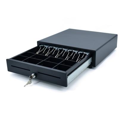 China Transit Metal POS Cash Drawer; Cash register drawer; Money drawer; Cash box; 4B/5B/8C; rj11, 12v; 410 (W) X 420 (D) X 100 (H) mm for sale