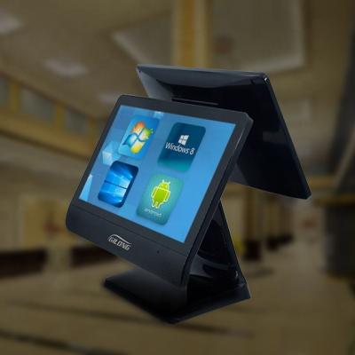 China Touch Cash Register Machine 15.6 Inch Double POS Machine Screen System / Customization for sale