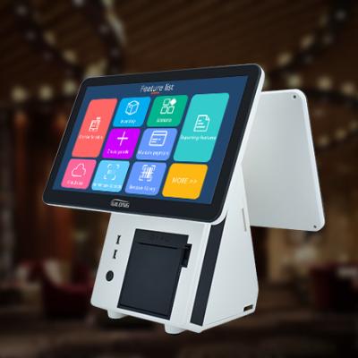 China GL-U605P White POS System Windows 10 All In One Register MSATA SSD 32G/64G/128G for sale