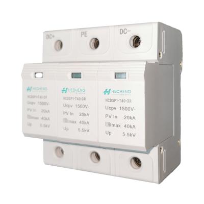 China Photovoltaic DC SPD High Voltage Surge Protection Device For Photovoltaic 3P 40kA 1500VDC TUV & CE Approved for sale