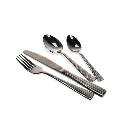 China Sustainable Hot Sale Stainless Steel Cutlery Set Plating Spoons Fork Knife Cutlery Set for sale