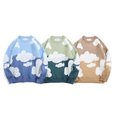 China Fashion autumn and winter high quality crew neck anti-pilling long sleeved custom printed pullover knitted sweater for women for sale