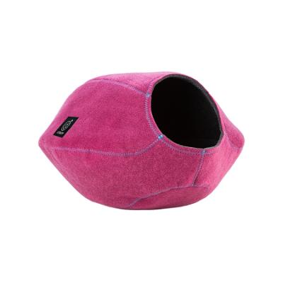 China Washable Used In Two Way Nonwoven Washable Durable Round Pet Bed Cave for sale