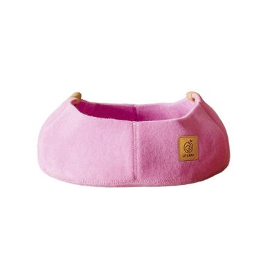 China Sustainable Innovative Colorful Pet Bed Around Calming Cat Cave Felt Bed Cave for sale