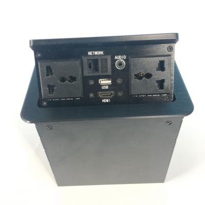 China Commercial Conference Table Multimedia Pop Up Outlet Connection Data Socket Box /Tabletop Hidden Data Desktop Power Socket for sale