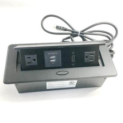 China ZS06 USA Commercial Power & Dual Network & Attenuated Desktop Socket for sale