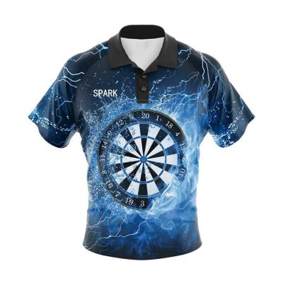 China Bowling Breathable Quick Dry Customized QUICK DRY Polo Shirts Polo Jersey Full Sublimation Dart Dart Sublimation Sleeve Shirts for sale