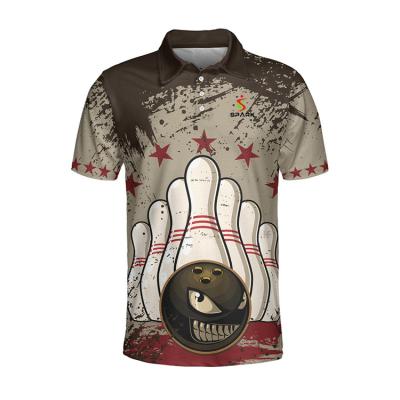 China Team Polo Shirts Cheap Wholesale Mens Sublimation Youth Bowling Shirts and Dart Shirt QUICK DRY Customized for sale