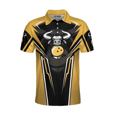 China Wholesale Best Quality QUICK DRY Men Dye Polo Shirts Bowling Shirts With Sublimation Design for sale