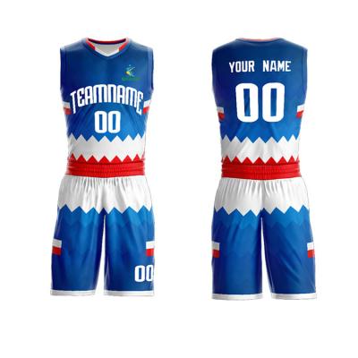 China New Mens Breathable Wholesale Blank Sublimation Basketball Tank Uniform Set for sale