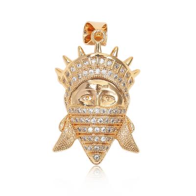 China New FASHIONABLE gift designer zircon gold plated charms and pendants also as a car pendant for sale