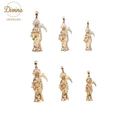 China Best Selling Religious For Men's Religious Charms 18k Halloween Azrael Gold Plated Pendant for sale