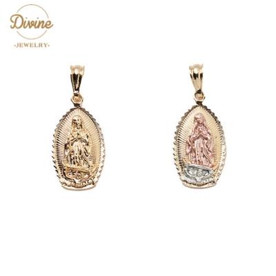 China Religious Divine Love Gift Sold By Madonna In Art 18K Gold Plated Women's Necklace Pendant for sale