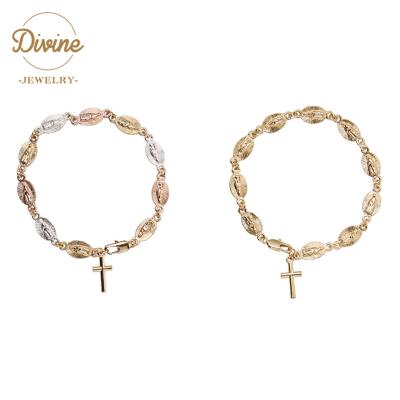 China FASHIONABLE ChinaDivine Religion Cross Copper Bracelets Fashion Womens 18k Bracelets for sale