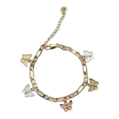 China Romantic Luxury Jewelry Women Charms Gold Plated Simple Style Cute Butterfly Animal Bracelets for sale