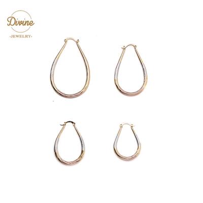 China ChinaDivine TRENDY Jewelry Making Supplies Wholesale Fashionable 18K Gold Copper Earrings For Women for sale