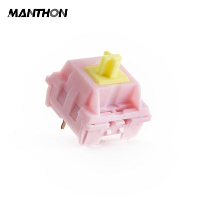 China Anti-Ghosting KTT Peach Switch for POM Axis 45g Mechanical Linear Pink Trigger Force 3 Pins Color 3 Content Keyboard Custom Switch for sale