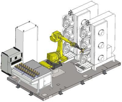 China Robot auto processing grinding polishing Intelligent industry robot arm automatic polishing machine for taps for sale