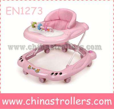 China Steel Cloth Baby Plastic Walker With Music And Toy for sale