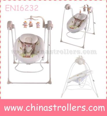 China Adjustable Oxford Musical Baby Bouncer with Lovely Toys for sale