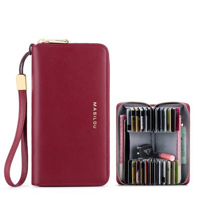 China Long Wrist Key Car Lipstick Clutch Purse Card Holder Multifunctional Zipper Wallets Ladies Anti Theft Anti Theft Anti RFID Bag for sale