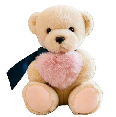 China Plush Sofe Stuffed Toy MST Teddy Bear Doll Lovers Heart Teddy Bear Doll Grabs Machine Bear Soft Toy Toys Valentine's Day Gift for sale