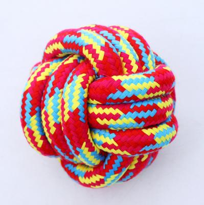 China Wholesale cotton a large selection of dog toys small and medium cotton rope pet ball molar dog toys for sale