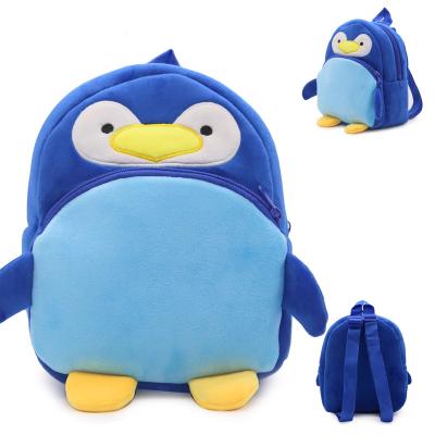 China Custom Plush Kids Cute Backpack Penguin Backpack Gift Bag for sale