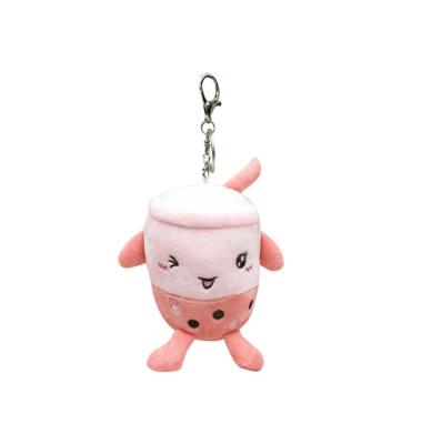 China Hot Selling Reversible Teacup Shake Milk Tea Cup Plush Toy Cheap Creative Soft Toy Reversible Key Chain for sale