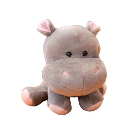 China Soft Plush Toys Cute Stuffed Wild Animals Baby Toy Hippo for sale