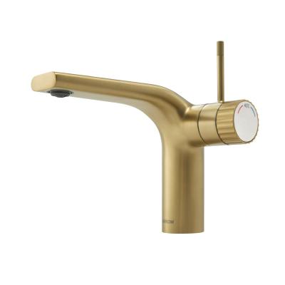 Cina Rubinetto per vasca d'acqua calda e fredda in ottone d'oro altezza 156 mm per bagno in vendita