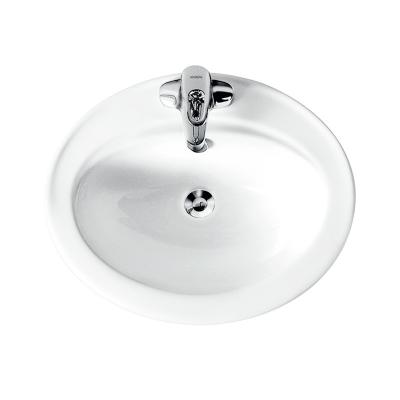 Chine Lavabo ovale de céramique d'AP401A sous le compteur pour la salle de bains de carte de travail à vendre