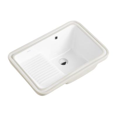 China Vanity Rectangular Under Counter Wash Basin Ceram  Material for sale