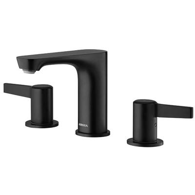 Cina Rivestimento lucidato maniglia di N23M688BK Matte Black Bathroom Faucet Two in vendita