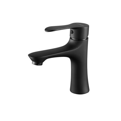 China AG4107H Basin Mixer Faucet , 174.9mm Matte Black Basin Mixer Tap for sale