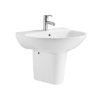 China PIJLmuur Hung Basin With Half Pedestal, de Wasbassin van het Toilet Semi Voetstuk Te koop