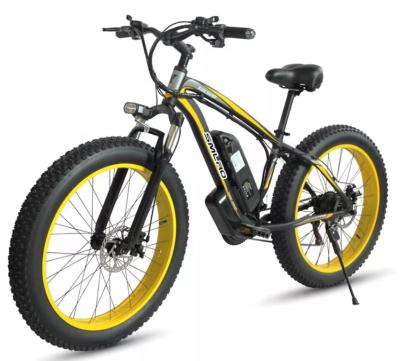 China EU Warehouse 48V 1000W Electric Bike Aluminum Alloy New Model 26inch 21 Speed ​​Ebike Fat Tire Snow Mountain Electric Bicycle for sale