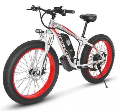 China Aluminum Alloy Beach Fat Tires E Bike Alloy Frame 1000w 48V Electric Bicycle ebike 26 Inch 21Speed ​​Aluminum Mountain Bike for sale