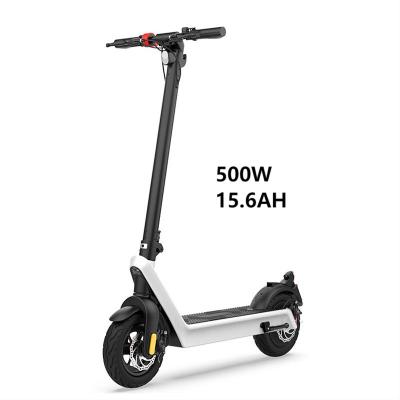 China Door to Door Delivery Unisex Fashion OEM Scooter 36V 15.6AH Folding Electric Scooter 10Inch 500W Tire Adult e Scooter Run-flat for sale