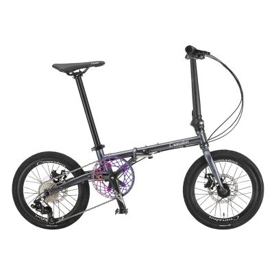 China 2022NEW Steel German-designed Mini Folding Bike 16 inch aluminum alloy folding bike men's or women's lightweight folding bicycles for sale