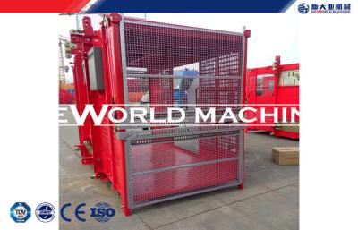 China High safety medium speed cage hoist  elevator , construction material lift SC200 / 200 TD for sale