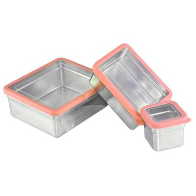 China Leakproof Steel Tiffin Sandwich Bento Stackable Container Office Stainless China Premium Lunch Box for sale