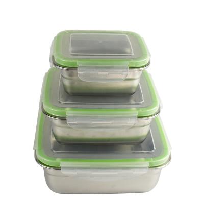 China Sustainable BMA Customized Logo Stainless Steel Food Storage Container With Lids for sale