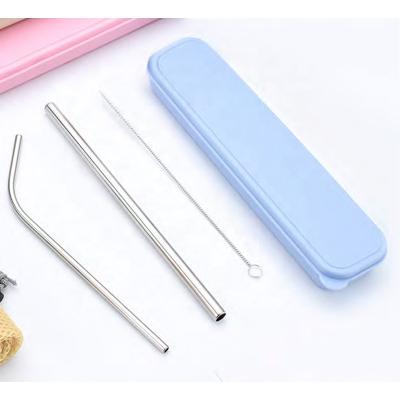 China Sustainable Metallic Color SS 304 Metal Stainless Steel Juice Custom Eco Friendly Drinking Set Eco Straw for sale