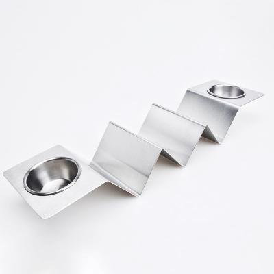 China Stainless Steel Viable Dinner 6pcs BMA Cups Taco Holder Solid Pack for sale