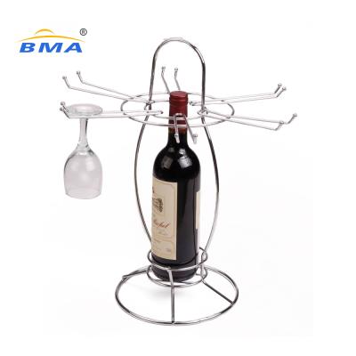 China Sustainable Wine Coolers & Racks IRON LFGB Buckets Eco - Friendly Stainless Steel , Simple Metal Wine Bottle Rack for sale